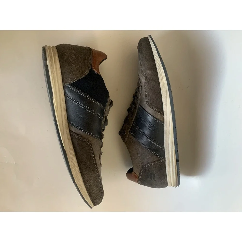 Bullboxer MAYX Men's Brown Leather Suede Casual Low Top Sneakers US 12 / EU 45